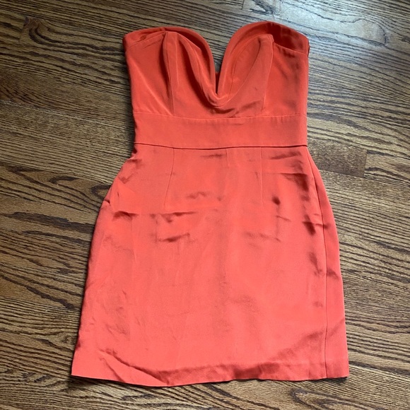 Ani Lee Taryn Orange plunge sweetheart dress - Picture 11 of 15